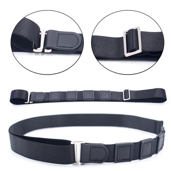 Unisex Shirt Tucker Stays Lock Belt Strap Adjustable Elastic Wrinkle-Free Non-Garters Stay Clamps holder Keeps