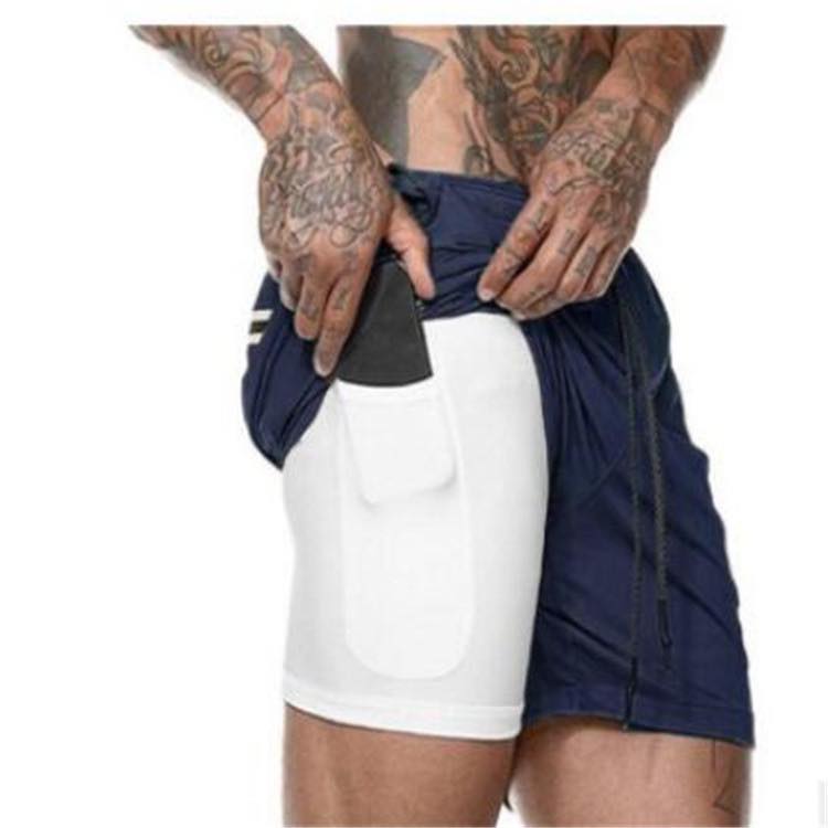 Double Layer Quick Dry Sports Shorts