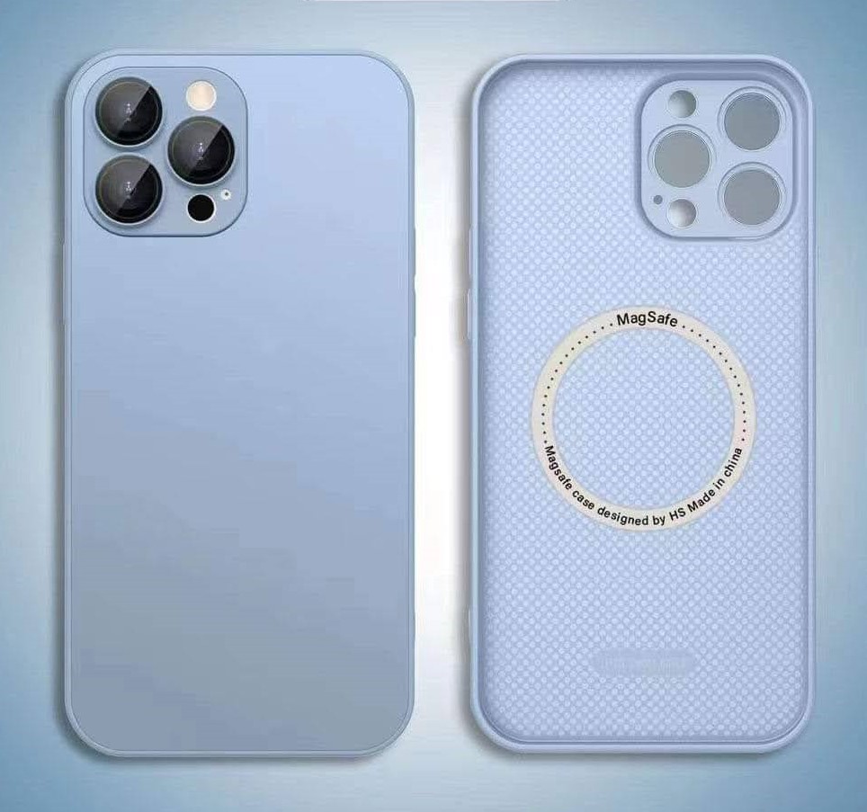 AG Glass Matte Magsafe Case Light Blue - Iphone